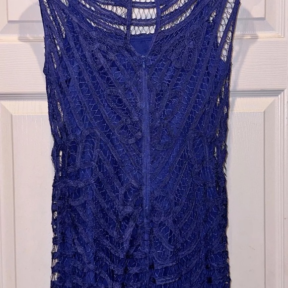 Lauren Ralph Lauren Blue Lace Maxi Dress – Size 12 – NWT - Picture 9 of 9